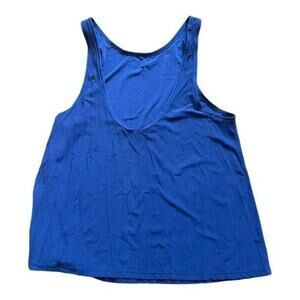 Lululemon Athletica sheer nylon mesh tank top scoop back Blue Size 6 Small